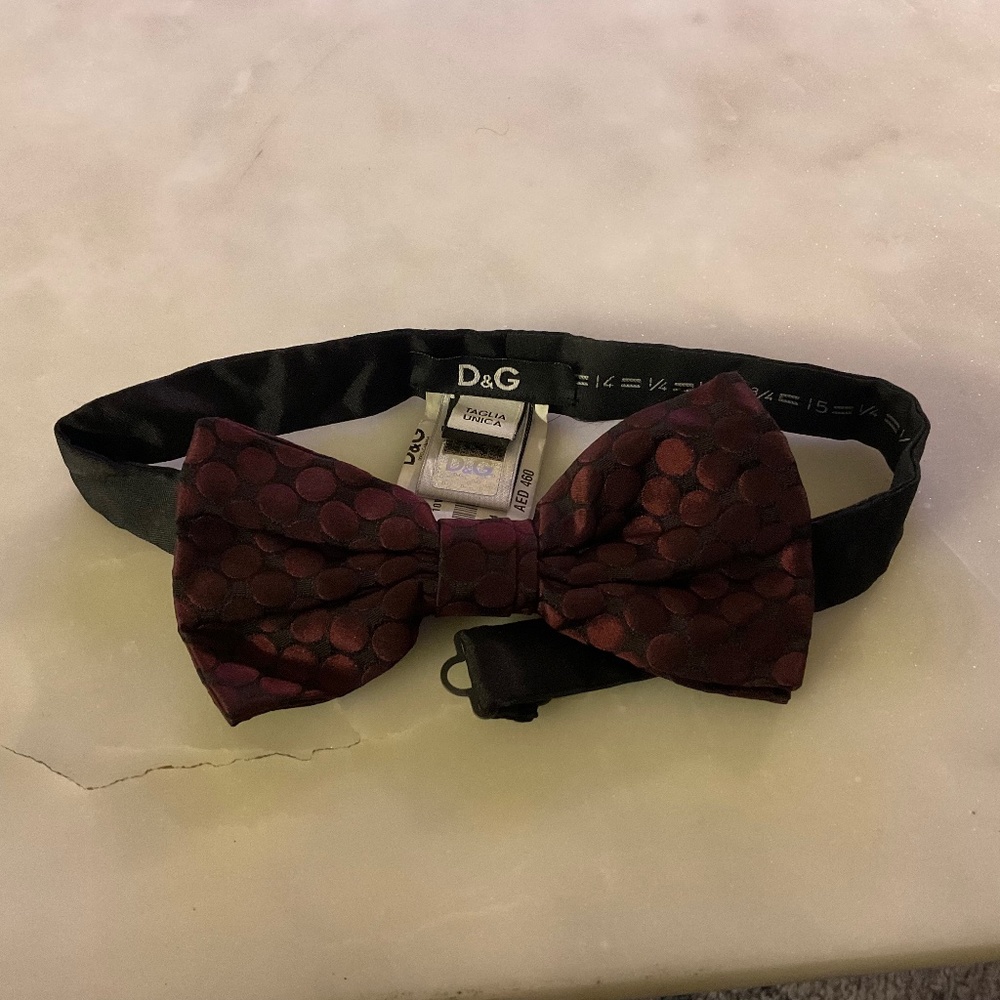 Dolce & Gabbana Dotted Velvet Bow Tie